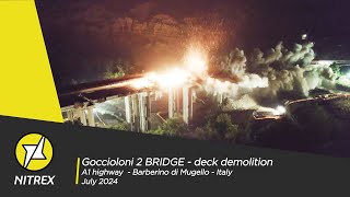 129  NITREX  Goccioloni 2 bridge controlled demolition [upl. by Aikcin]