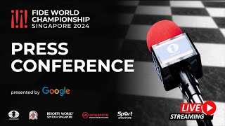 Press Conference  Ding Liren vs Gukesh D  FIDE World Championship 2024 [upl. by Ertnom371]