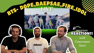 WE ARE SHOCKED FIRST TIME EVER WATCHING BTS DOPE​ X​ BAEPSAE​ X FIRE X RUN​ LIVE [upl. by Einitsed]