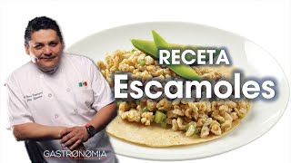 Receta escamoles en gordita por Bricio Dominguez [upl. by Amarette]