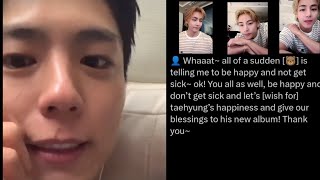 Park Bogum Comments on BTS Taehyung Layover Instagram Live [upl. by Lladnek]