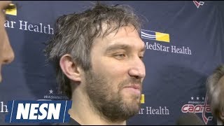 Alex Ovechkin On The Capitals 13Game Win Streak Vs Bruins [upl. by Aiyram]