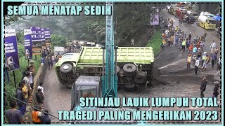 Lalu Lintas Lumpuh Total Semua Menatap Sedih Melihat Tragedi Truk Terbalik di Sitinjau Lauik [upl. by Idnahs]