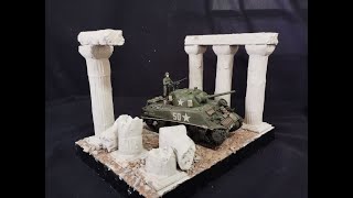 Roman ruins diorama135 scale How to model Roman columns [upl. by Luci335]