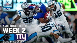 Carolina Panthers vs New York Giants  2023 Preseason Week 2 Game Highlights [upl. by Ralyt176]