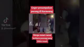 Geger penampakan pocong di Karawang viralvideo penampakanpocong karawang [upl. by Ruenhs]