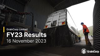 GrainCorp Full Year 2023 Financial Result [upl. by Bbor947]