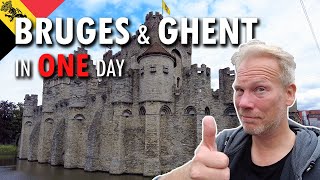 BRUGES and GHENT in ONE Day  Guide to Belgiums Medieval Towns [upl. by Luht]