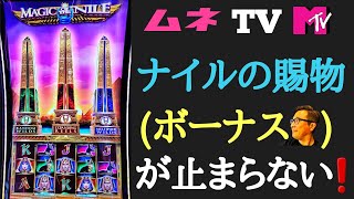 【ラスベガスカジノ】止まらないボーナスゲーム‼エジプト系最強スロットマシン登場！ムネTV㊵ [upl. by Nur815]