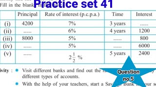 Practice Set 41 Class 7th Maths  Practice set 41 question No 5 [upl. by Amjan46]