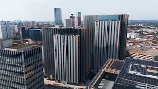 Manchester Cinematic Drone in Autumn 4K  Mylo Kaye Aerial [upl. by Eeloj]