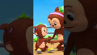 5 Little Monkeys 🐵  LittleBabyBum shorts  Nursery Rhymes for Babies [upl. by Richmal]