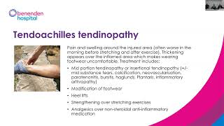 Benenden Hospital webinar Foot ankle and lower limb injuries [upl. by Rosie728]