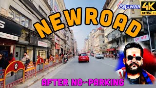 New road Kathmandu after no parking after balen saha actions mapping Nepal 4k 🇳🇵 [upl. by Enella]