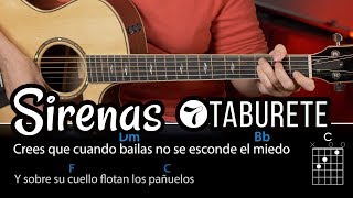 Sirenas  Taburete ACORDES para guitarra [upl. by Mian27]