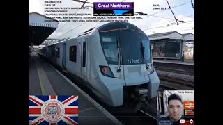 FULL JOURNEY ON THE GREAT NORTHERN CLASS 717 FROM WELWYN GARDEN CITY TO LONDON MOORGATE 5 5 2023 mp [upl. by Gustave]