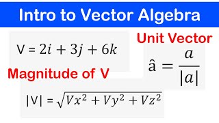 🔶01  Intro to Vector Algebra  Scalar and Vector Quantities  Directed Line Segment Magnitude of V [upl. by Xantha]