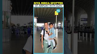 Dia Mirza snapped at the airport with her cutipie son [upl. by Michaella222]