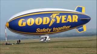 GHLEL Goodyear Blimp flight at Cardington 140312 [upl. by Ellah]