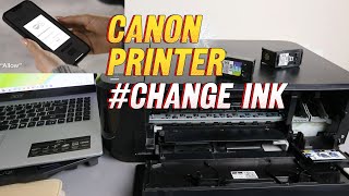 Canon MG3650 3620  Change Ink Cartridge [upl. by Arrim]