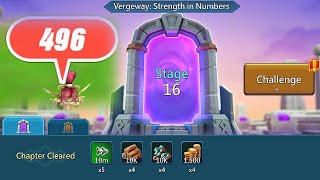 VERGEWAY STRENGTH IN NUMBERS STAGE 16 LORDS MOBILE [upl. by Simaj999]