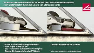 Die neuen Metabo FlachkopfWinkelschleifer für enge Winkel bis 39° German [upl. by Anilatak]