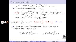 PHY3025 Chap 6  Oscillateur Harmonique quantique [upl. by Nauaj]