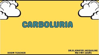 Carboluria  Carbolic acid  Toxicology Forensic medicine [upl. by Nobie538]