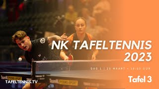 NK Tafeltennis 2023 Dag 1  Tafel 3 [upl. by Ahsilla]