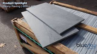 SLATE PAVING SLABS  EBONY 800x400  Bluesky Stone Direct [upl. by Rivy]