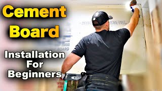 How To Install Cement Board and Waterproofing For Tile Shower Walls  Complete StepByStep Guide [upl. by Grigson441]