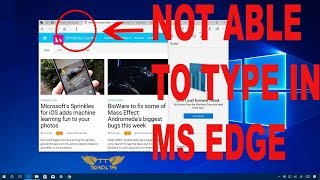 Unable to Type in MS Edge Windows Search amp Cortana  Windows 10 Tutorial [upl. by Gertie309]