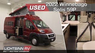 Used 2022 Winnebago Solis 59P  Class B Gas Motorhome  LichtsinnRVcom [upl. by Onirotciv]