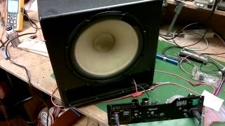 Test versterker REL subwoofer [upl. by Ahsila]