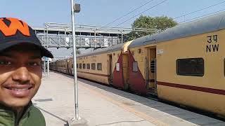 WDM3A Pulling WAP5 Electric Locomotive with 14707Bikaner  Darar Ranakpur Express [upl. by Ury]