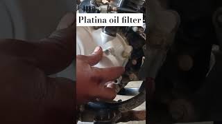 Bajaj Platina oil filter change 💥viralvideo youtubeshorts shorts [upl. by Ellahcim]