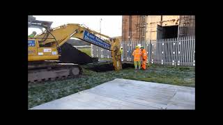 3200 tons of concrete Colliery Reclamation works Clipstone [upl. by Benge]