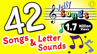 Phonics for Kids  Jolly Phonics Songs  Letter Sounds  42 Letter Sounds  Learn through Songs [upl. by Pudens43]