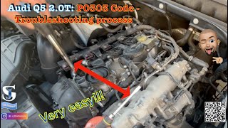 How to repair your Audi Q5 20T Misfiring cylinder  P030X Troubleshooting [upl. by Nalyt]