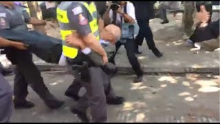 EXSENADOR EDUARDO SUPLICY SENDO PRESO CARREGADO POR POLICIAIS [upl. by Petromilli]