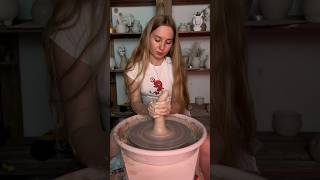 pottery potterygirl ceramic relaxing clay asmr shortvideo [upl. by Also11]