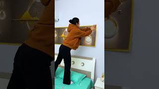 Chandelier Golden Deerquot bedside integrated decorative painting the monotonous bedroom becomes [upl. by Yadahs]