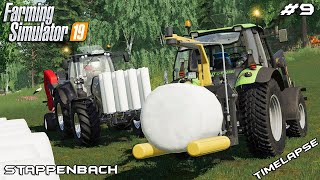 Cutting grass amp making silage bales  Animals on Stappenbach  Farming Simulator 19  Episode 9 [upl. by Clarkson]