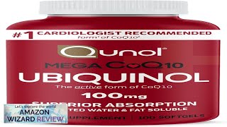 Qunol Mega Ubiquinol 100mg CoQ10 Superior Absorption Patented Water and Fat Soluble Review [upl. by Aihsela816]