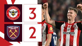 COLLINS HEADER SINKS HAMMERS 🤩  Brentford 3 West Ham United 2  Premier League Highlights [upl. by Lyns]