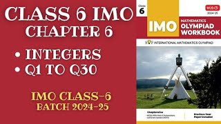 IMO Class 6 Chapter 6 Integers Questions 130 202425 [upl. by Larrabee]