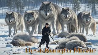 Kung Fu Movie Giant wolves attack a useless lad who unleashes his bronze blood slaying wolf pack [upl. by Zahavi174]