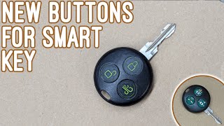 Smart ForTwo convertible key fob replacement buttons 3D printed [upl. by Beniamino]