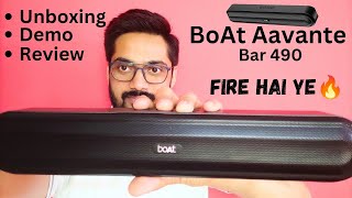 Boat Aavante Bar 490 Sound bar  Unboxing Demo Review  Chota Packet Bada Dhamaakabluetooth speaker [upl. by Perlie859]