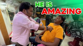 He is AMAZING in his Trade of Head Massage  Indian Massage [upl. by Enelyt]